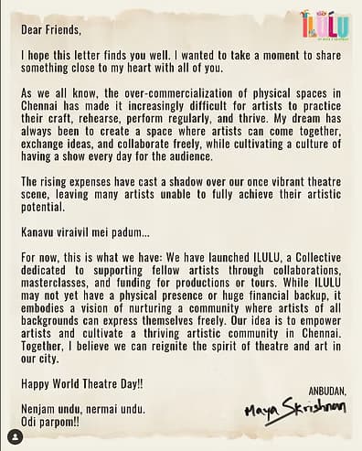 A Message From Our Founder